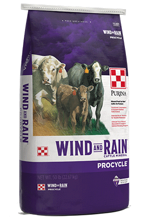 Purina® Wind and Rain® ProCycle™ elite cattle mineral 