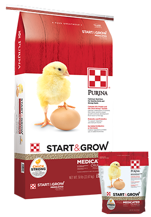 Image of Purina® Start & Grow® Medicated poultry feed bag