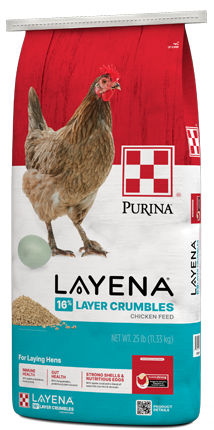  Layena® Layer Feed Crumbles 50lb packages right view
