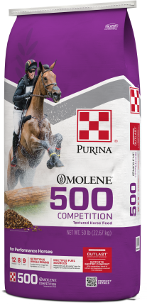 Image of Omolene #500® Competition horse feed bag right facing