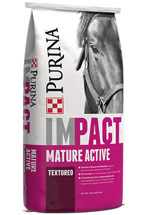 Impact Mature Active Horse Feed for horses at maintenance through moderate activity