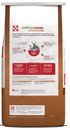 Image of AntlerMax® Professional Hi-Energy Breeder 16 deer feed bag back facing