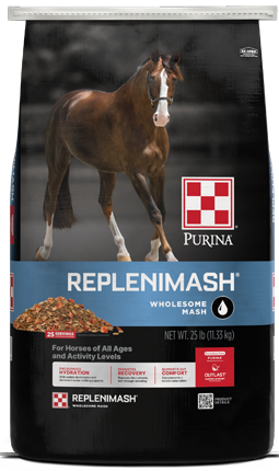 Purina® RepleniMash™ Product front facing 25 Pound Bag