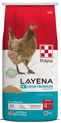  Layena® Layer Feed Crumbles 50lb packages front view