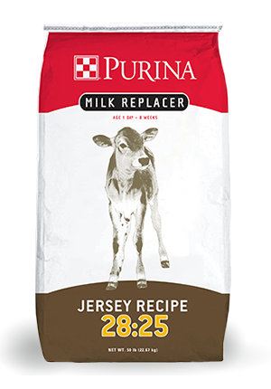 Image of Purina® Jersey Recipe 28:25 milk replacer feed bag