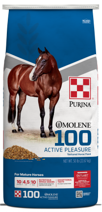 Image of Omolene #100® Active Pleasure horse feed bag front facing