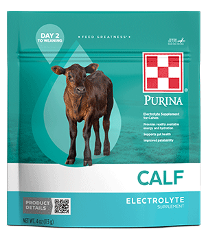 Front of Purina Calf Electrolyte package