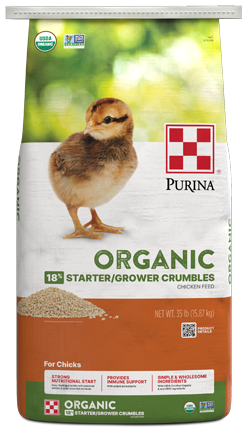 Image of Purina® Organic Starter-Grower poultry feed bag front view