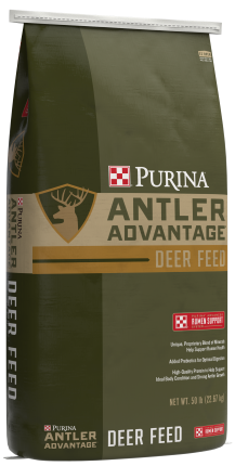 Purina® Antler Advantage® Breeder 16 ARS deer feed is a complete, nright facing